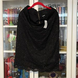 Torrid Size 2 Black Lace Pencil  skirt